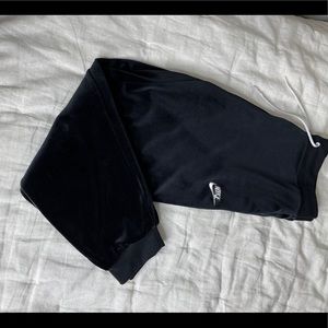 Black velvet Nike pants